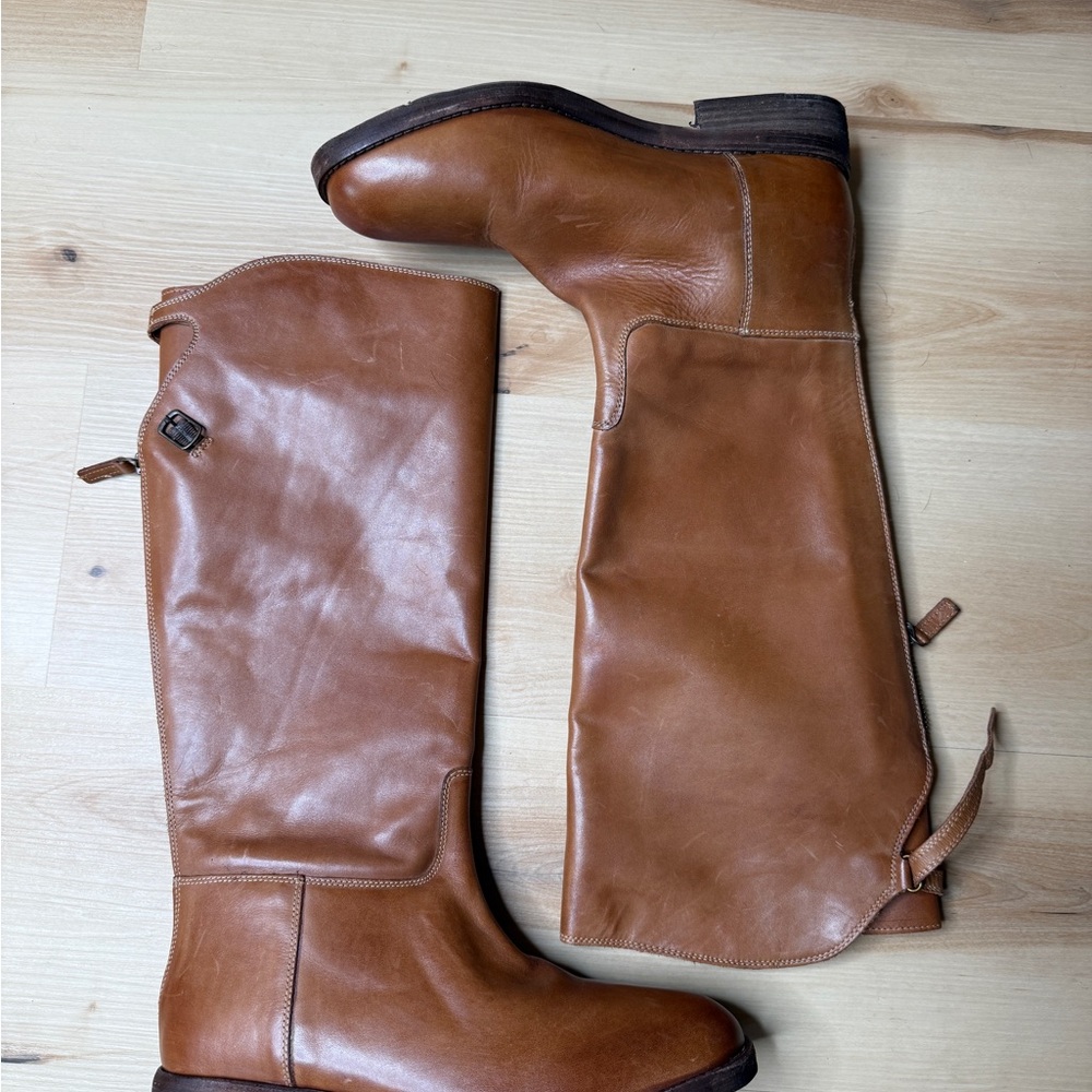Free People Brown Leather Winter Boots